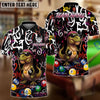 BlueJose Billiards 8 Ball Graffiti Pool Dinosaur Gang Smoke Personalized Name Shirt (4 Colors)