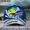 BlueJose Fishing Full Moon Forest Night Water Splash Fish Hooks Personalized Cap (13 Breeds)