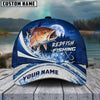 BlueJose Fishing Full Moon Forest Night Water Splash Fish Hooks Personalized Cap (13 Breeds)