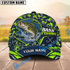 BlueJose Fishing Topo Map Digital Camo Forest Water Splash Fish Hooks Personalized Cap (13 Breeds)