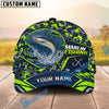 BlueJose Fishing Topo Map Digital Camo Forest Water Splash Fish Hooks Personalized Cap (13 Breeds)