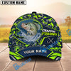 BlueJose Fishing Topo Map Digital Camo Forest Water Splash Fish Hooks Personalized Cap (13 Breeds)