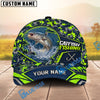 BlueJose Fishing Topo Map Digital Camo Forest Water Splash Fish Hooks Personalized Cap (13 Breeds)