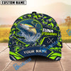BlueJose Fishing Topo Map Digital Camo Forest Water Splash Fish Hooks Personalized Cap (13 Breeds)