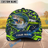 BlueJose Fishing Topo Map Digital Camo Forest Water Splash Fish Hooks Personalized Cap (13 Breeds)