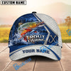 BlueJose Fishing Net Pattern Night Forest Water Splash Fish Hooks Personalized Cap (13 Breeds)