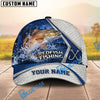 BlueJose Fishing Net Pattern Night Forest Water Splash Fish Hooks Personalized Cap (13 Breeds)