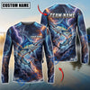 BlueJose Fishing Blue Black Thunder Lightning Storm Bass Design Custom Name & Team Name 3D Shirts (12 Breeds)