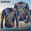 BlueJose Fishing Blue Black Thunder Lightning Storm Bass Design Custom Name & Team Name 3D Shirts (12 Breeds)