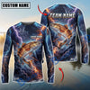 BlueJose Fishing Blue Black Thunder Lightning Storm Bass Design Custom Name & Team Name 3D Shirts (12 Breeds)