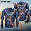 BlueJose Fishing Blue Black Thunder Lightning Storm Bass Design Custom Name & Team Name 3D Shirts (12 Breeds)