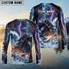 BlueJose Fishing Purple Black Thunder Lightning Grim Reaper Design Custom Name & Team Name 3D Shirts (12 Breeds)