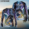BlueJose Fishing Purple Black Thunder Lightning Grim Reaper Design Custom Name & Team Name 3D Shirts (12 Breeds)