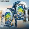BlueJose Fishing Blue Camo Beer Angler Brew Bubble Design Custom Name & Team Name 3D Shirts (12 Breeds)
