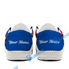 BlueJose Billiards Ball 8 Graffiti Street White Red Blue Canvas Loafer Shoes