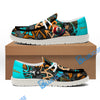 BlueJose Billiards Ball 8 Graffiti Street White Orange Cyan Canvas Loafer Shoes