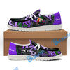 BlueJose Billiards Ball 8 Graffiti Street White Purple Green Canvas Loafer Shoes