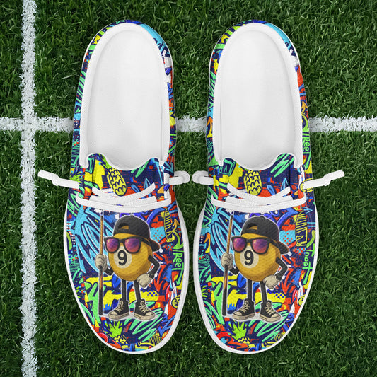 BlueJose Ball 9 Beer Crown Pool Tee Funny Bar Mesh Dude Shoes (4 Colors)