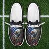 BlueJose Billiards Ball 8 Eagle Flag Of US Pattern Mesh Dude Shoes