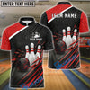 BlueJose Bowling And Pins Apex Pro-Series Customized Name, Team Name 3D Shirt (4 Colors)