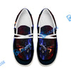 BlueJose Billiard Ball 8 Dragon And Wolf White Canvas Loafer Shoes