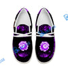 BlueJose Billiard 8 Ball Eagle Fire Flame White Canvas Loafer Shoes ( 4 Colors )
