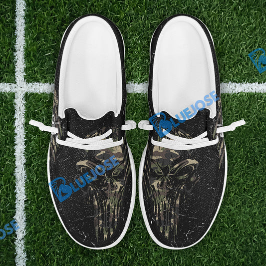 BlueJose Billiards Ball 8 Camo Punisher Skull Skin Mesh Dude Shoes (4 Colors)