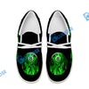 BlueJose Billiards 8 Heavenly Flame Green White Canvas Loafer Shoes