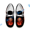 BlueJose Billiards 8 Heavenly Flame Red White Canvas Loafer Shoes