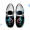 BlueJose Billiards 8 Dust Flame Red Cyan White Canvas Loafer Shoes