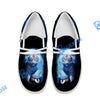 BlueJose Billiards Ball 8 Thunder White Tiger White Canvas Loafer Shoes (4 Colors)