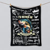 BlueJose Fishing Lovers Black Blanket