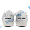 BlueJose Billiards USA Flag White Canvas Loafer Shoes