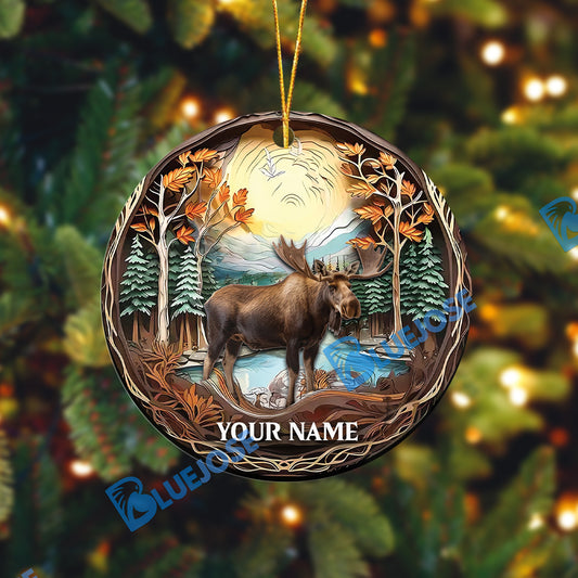 Custom Moose Customized Hunting Shape Acrylic Ornament