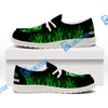 BlueJose Billiards 8 Heavenly Flame Green White Canvas Loafer Shoes