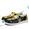 BlueJose Billiards Ball 9 Yellow Sport White Canvas Loafer Shoes