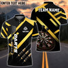 BlueJose Darts Metalic Style Personalized Name, Team Name Shirt (4 Colors)