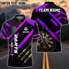 BlueJose Darts Metalic Style Personalized Name, Team Name Shirt (4 Colors)