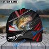 BlueJose Fishing Red White Tornado Graphic Personalized Name Classic 3D Cap (13 Breeds)