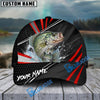 BlueJose Fishing Red White Tornado Graphic Personalized Name Classic 3D Cap (13 Breeds)
