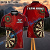 BlueJose Darts Dartboard Red Bullseye Target Personalized Name, Team Name Unisex Shirt (4 Colors)