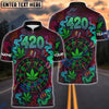 BlueJose Darts 420 Neon Cannabis Dartboard Glow Personalized Name, Team Name Unisex Shirt (4 Colors)