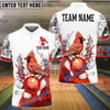 BlueJose Bowling And Pins Cardinal Customized Name, Team Name 3D Shirt (4 Colors)