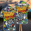 BlueJose Darts Dartboard Graffiti Friday Vibe Style Customized Name, Team Name 3D Shirt (4 Colors)
