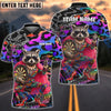 BlueJose Darts Funny Fashion Raccoon Rainbow Leopard Personalized Name Shirt