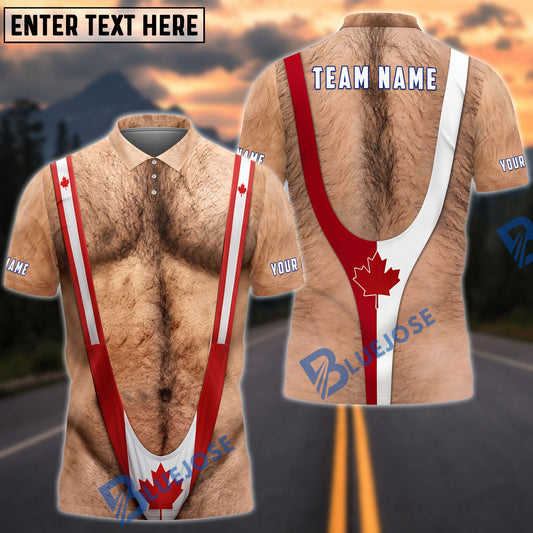 BlueJose Darts Canadian Flag Mankini Personalized Name Shirt