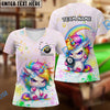 BlueJose Billiards Cute Angry Unicorn Rainbow 8 Ball Personalized Shirt