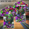 BlueJose Bowling Street Strike Graffiti Skater Style Customized Name, Team Name 3D Shirt (4 Colors)