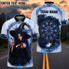BlueJose Darts Witch Rose Dartboard Personalized Name, Team Name Unisex Shirt (4 Colors)
