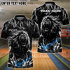 BlueJose Bowling And Pins Flame Lightning Lion Customized Name, Team Name 3D Shirt (6 Colors)